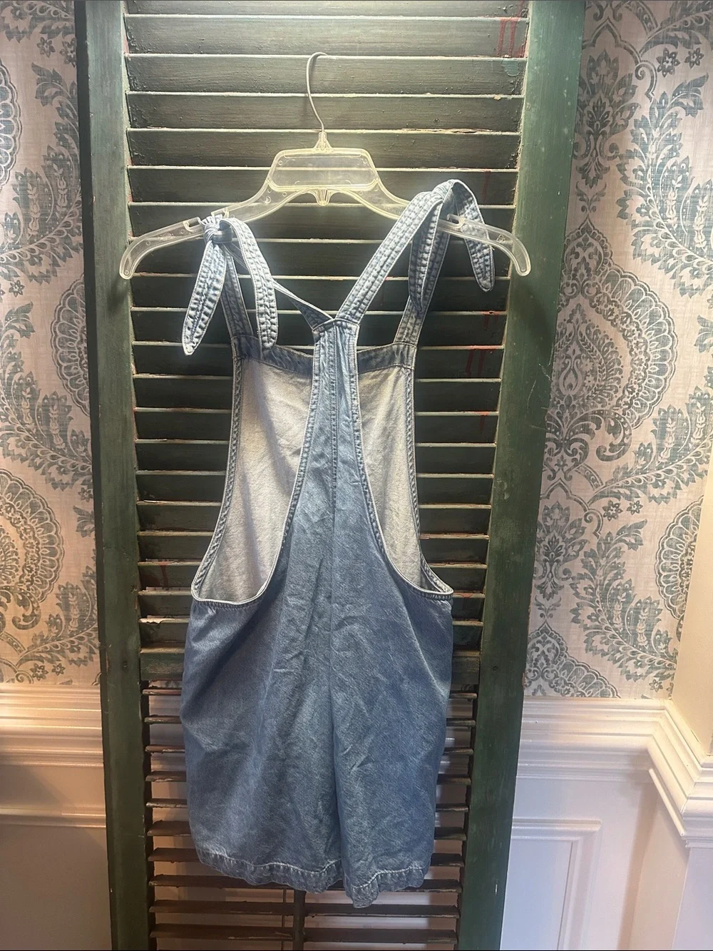 Denim Blue Tie-Strap Overall Dress - Unbranded